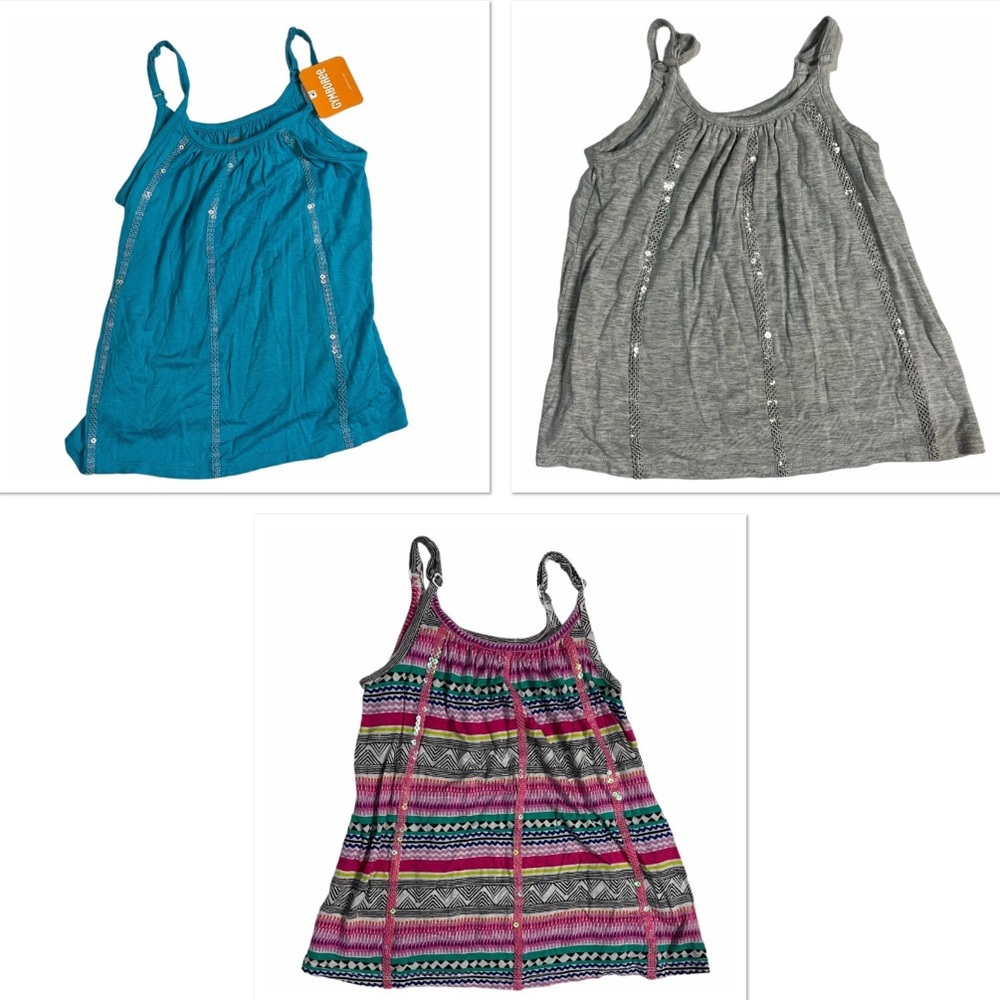 3 Gymboree Sparkle Tanks Girl sz 4